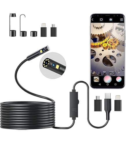 Amazon | ファイバースコープ 2K＆380万画素 デュアルレンズ 7.8mm